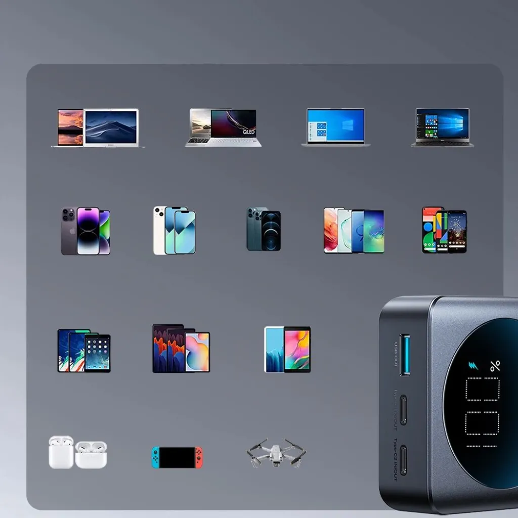 Joyroom powerbank 65W 20000mAH fekete (JR-PBF04) - 15