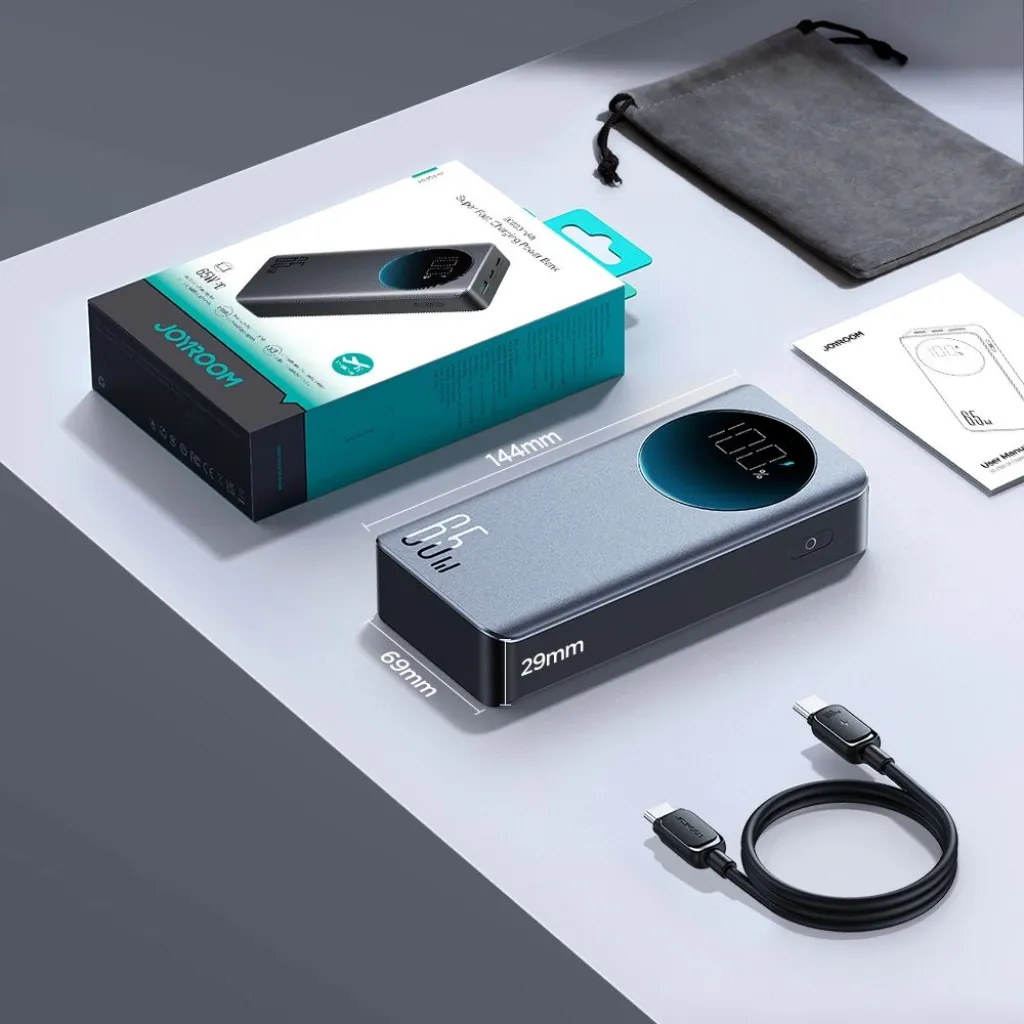 Joyroom powerbank 65W 20000mAH fekete (JR-PBF04) - 17