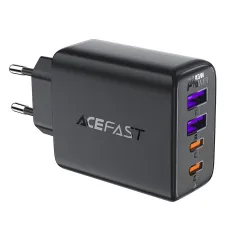 Acefast A61 PD 45W GaN hálózati töltő 2 x USB-C + 2 x USB-A, 4 portos - fekete