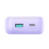 Joyroom JR-PBC07 20000mAh 30W mini power bank USB-C és Lightning kábelekkel - lila - 3. kép