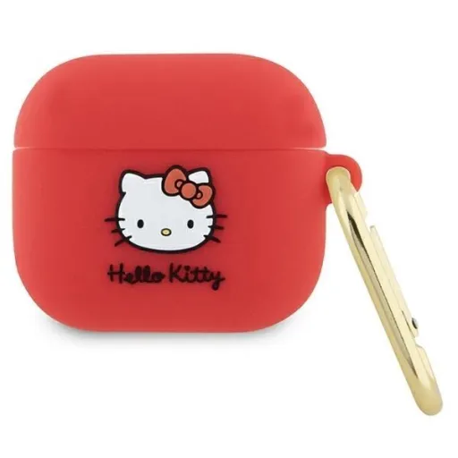 Hello Kitty Szilikon 3D Cica Fej AirPods 3 tok - fukszia