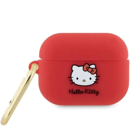 Hello Kitty szilikon 3D macskafej tok az AirPods Pro 2 (2022/2023) - fukszia