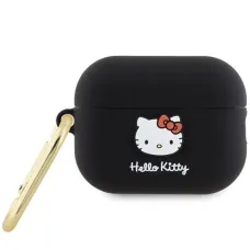 Hello Kitty Szilikon 3D Macskafej Tok AirPods Pro 2 (2022/2023) - Fekete