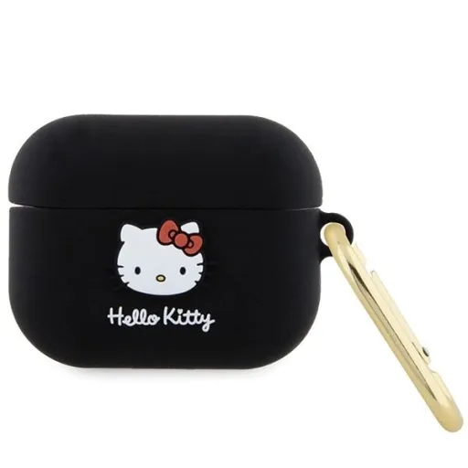 Hello Kitty Szilikon 3D Cicafej AirPods Pro tok - fekete