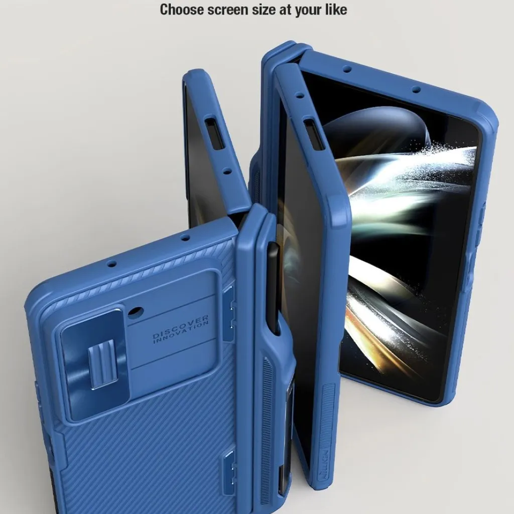 Nillkin CamShield Fold tok Samsung Galaxy Z Fold 5-höz stylus tartóval - fekete - 12