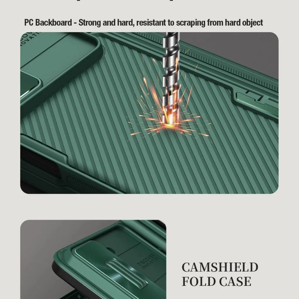 Nillkin CamShield Fold tok Samsung Galaxy Z Fold 5-höz stylus tartóval - fekete - 7