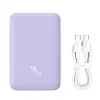 Baseus Magnetic Mini Induction Powerbank 10000mAh 20W - lila + USB-C - USB-C kábel - 3. kép