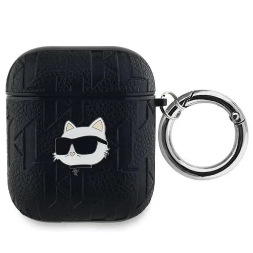 Karl Lagerfeld Monogram Choupette Head tok AirPods 1 / 2 - fekete