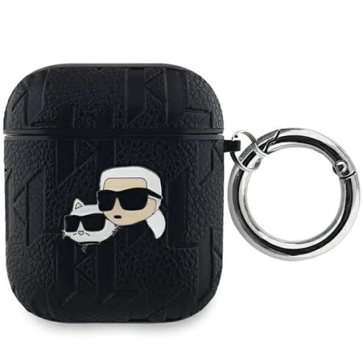 Karl Lagerfeld Monogram Karl & Choupette Fej tok AirPods 1/2 - fekete