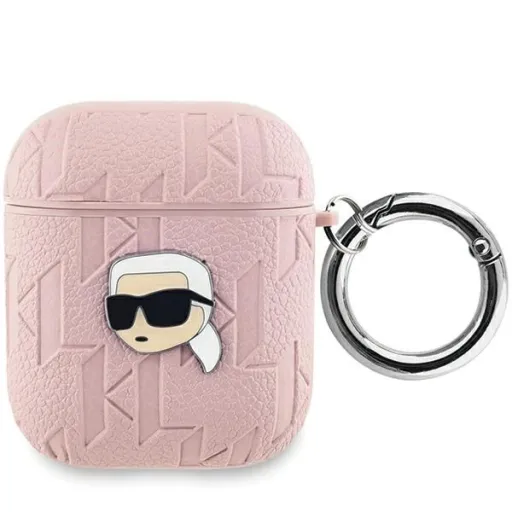 Karl Lagerfeld Monogram Karl Head tok AirPods 1 / 2 - rózsaszín