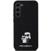 Eredeti KARL LAGERFELD szilikon tok Karl&Choupette Metal Pin KLHCS24MSMHKCNPK Samsung Galaxy S24 Plus fekete - 1. kép