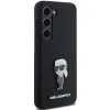 Original Pouch KARL LAGERFELD keménytok Silicone Ikonik Metal Pin KLHCS24MSMHKNPK Samsung Galaxy S24 Plus fekete tok - 2. kép