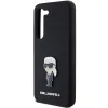 Original Pouch KARL LAGERFELD keménytok Silicone Ikonik Metal Pin KLHCS24MSMHKNPK Samsung Galaxy S24 Plus fekete tok - 4. kép