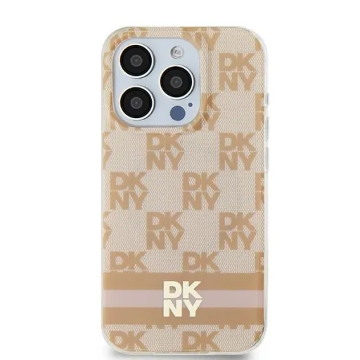 Eredeti DKNY keménytok IML Checkered Mono minta és nyomtatott csíkok MagSafe DKHMP15SHCPTSP iPhone 15 tok Eredeti DKNY keménytok IML Checkered Mono minta és nyomtatott csíkok MagSafe DKHMP15SHCPTSP iPhone 15 tok