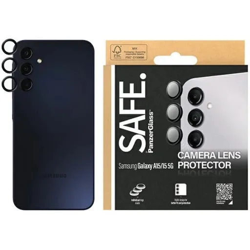 SAFE by PanzerGlass kamera védő a Samsung Galaxy A15 / A15 5G-hez - fekete kerettel