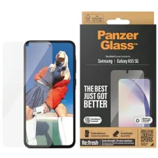 PanzerGlass Ultra-Wide Fit edzett üvegfólia pozícionálóval Samsung Galaxy A55 5G-hez üvegfólia