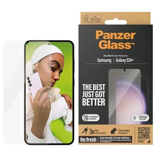 PanzerGlass Ultra-Wide Fit edzett üveg applikátorral Samsung Galaxy S24+-hoz üvegfólia