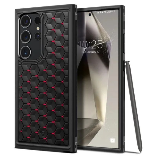 Spigen Cryo Armor tok Samsung Galaxy S24 Ultra - fekete és piros