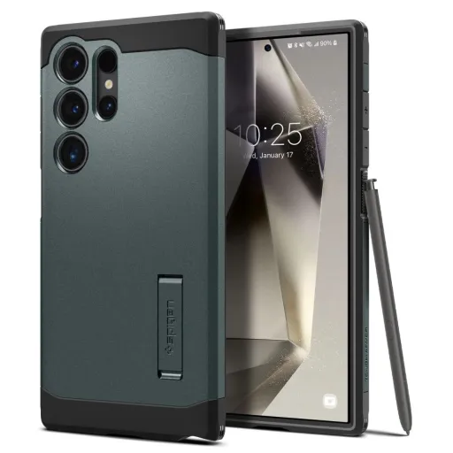 Spigen Tough Armor tok Samsung Galaxy S24 Ultra - sötétzöld
