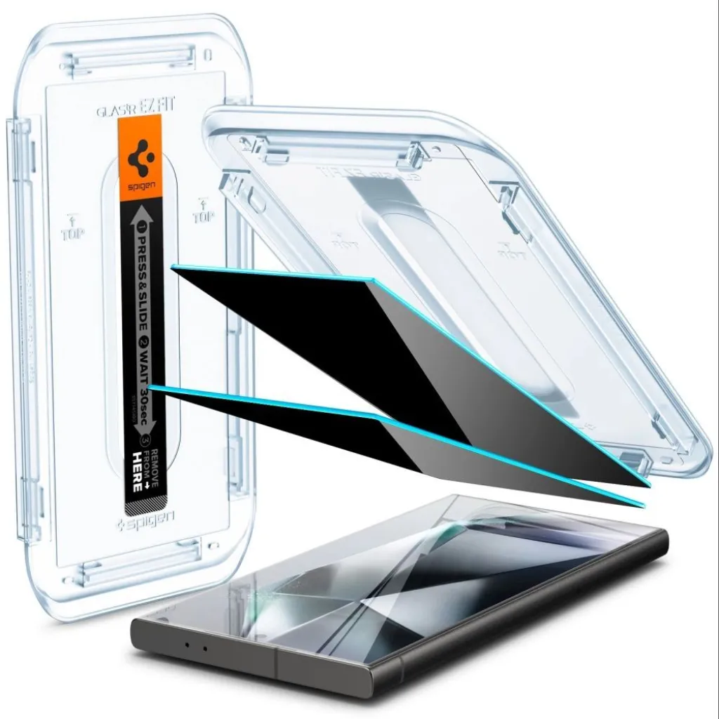 Spigen Glas.tR EZ Fit Privacy Tempered Glass for Samsung Galaxy S24 Ultra - 2 pcs. - 9