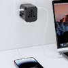Choetech PD5008 utazó töltő, 3xUSB-A, 2xUSB-C, GaN, 35W, US/EU/UK/AU (fekete) - 0. kép