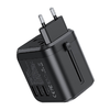 Choetech PD5008 utazó töltő, 3xUSB-A, 2xUSB-C, GaN, 35W, US/EU/UK/AU (fekete) - 3. kép