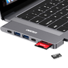 Dokkoló állomás Choetech HUB-M14 Macbook Pro-hoz, 7-in-2 USB-C, Thunderbolt 3 (ezüst) - 1. kép