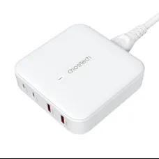 Asztali töltő Choetech PD8008, 2x USB-C, 2x USB-A, GaN, 100W (fehér)