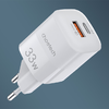 Fali Töltő Choetech, 33W, PD5006 A+C kettős port (fehér) - 0. kép