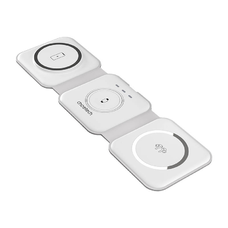 Choetech T588-F 3az1-ben Mágneses Vezeték nélküli Töltő 15W (fehér)