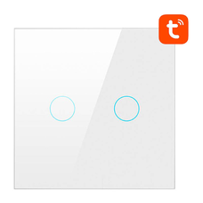 ZigBee Okos Világítás Kapcsoló Avatto LZTS02-EU-W2 2 Utas Neutrális Vezeték Nélküli TUYA (fehér)