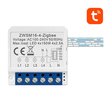 ZigBee Kapcsoló Modul Avatto ZWSM16-W4 TUYA