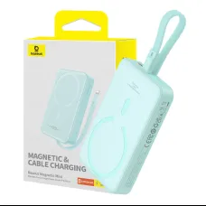 Baseus Magnetic Mini Powerbank, 10000mAh, Lightning, 20W, MagSafe (menta)