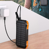 Choetech B658 Napelemes töltő 2x USB 10000mAh Qi 5W (fekete-narancs) - 3. kép