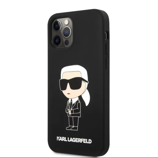 Karl Lagerfeld Liquid Silicone Ikonik NFT tok iPhone 12/12 Pro fekete
