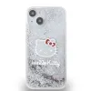 Hello Kitty Liquid Glitter Elektroplattált Fej Logo Tok iPhone 12/12 Pro Átlátszó - 1. kép