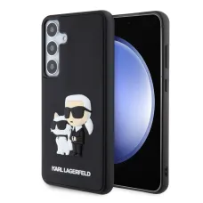 Karl Lagerfeld 3D Rubber Karl and Choupette tok Samsung Galaxy S24+ Black