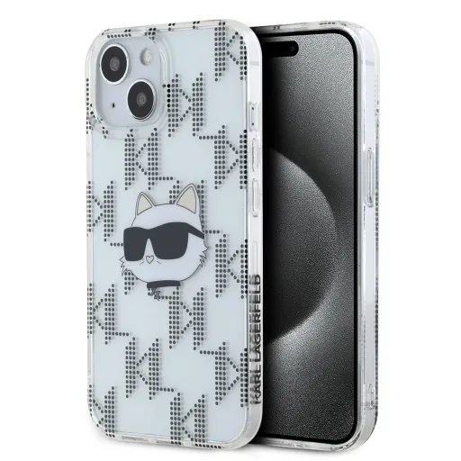 Karl Lagerfeld IML Electroplated Choupette Head tok iPhone 15-hez, Átlátszó