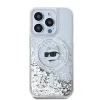 Karl Lagerfeld Liquid Glitter Choupette Head MagSafe tok iPhone 15 Pro-hoz Átlátszó - 0. kép