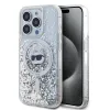  iPhone 15 Pro Átlátszó Karl Lagerfeld Liquid Glitter Choupette Head MagSafe tok thumbnail