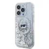 Karl Lagerfeld Liquid Glitter Choupette Head MagSafe tok iPhone 15 Pro-hoz Átlátszó - 1. kép