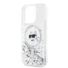 Karl Lagerfeld Liquid Glitter Choupette Head MagSafe tok iPhone 15 Pro-hoz Átlátszó - 2. kép