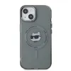 Karl Lagerfeld IML Choupette Head Metal Frame MagSafe tok iPhone 15 fekete - 0. kép