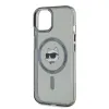 Karl Lagerfeld IML Choupette Head Metal Frame MagSafe tok iPhone 15 fekete - 2. kép