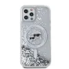 Karl Lagerfeld Liquid Glitter Karl és Choupette Heads MagSafe tok iPhone 12/12 Pro átlátszó - 0. kép