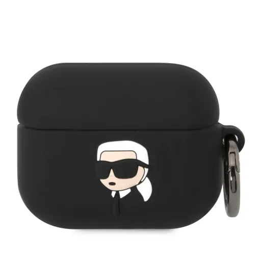 Karl Lagerfeld 3D Logo NFT Karl Head Silicone AirPods Pro tok Fekete