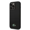 Lacoste Liquid Silicone Microfiber Croc Logo MagSafe Tok iPhone 15 Pro Max Fekete - 0. kép