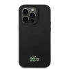 Lacoste Liquid Silicone Microfiber Croc Logo MagSafe Tok iPhone 15 Pro Max Fekete - 1. kép