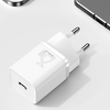 Baseus TZCCSUP-L02 Super Si Gyors Töltő USB-C 25W + Adatkábel USB-C to USB-C 1m Fehér - 0. kép