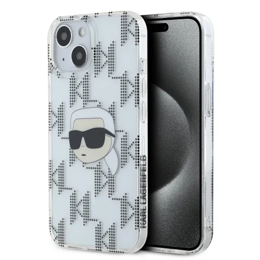 Karl Lagerfeld IML Electroplated Karl Head tok iPhone 15-höz átlátszó